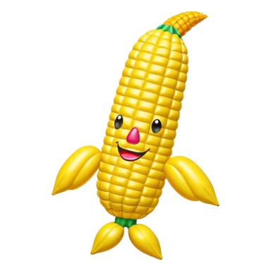 jeff koons inflatable corn pinata sticker