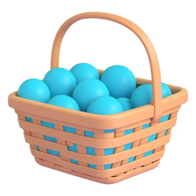 A turquoise basket sticker