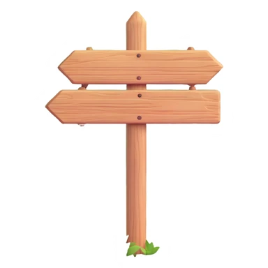 wooden signpost in forest sticker
