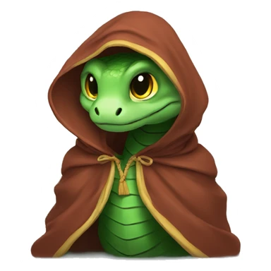 Snake wearing a cloak hoodie  sticker