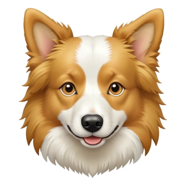 white and gold border collie sticker