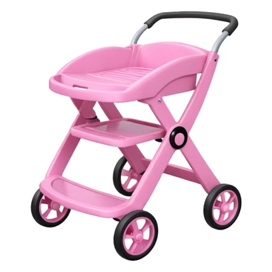 pink baby walker sticker