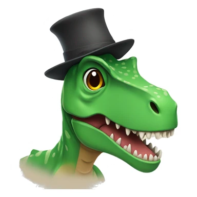 T-Rex wearing a hat sticker