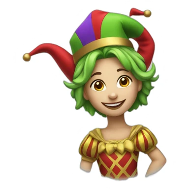A jester girl sticker