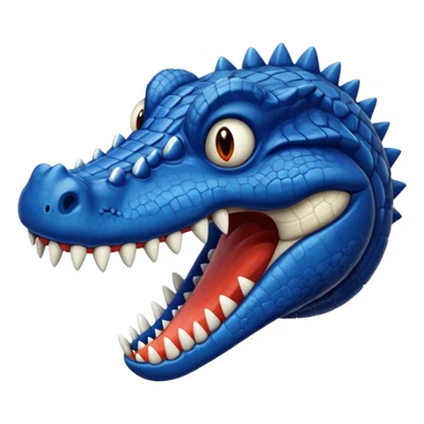 crocodile maw, scary aesthetic, dark blue sticker