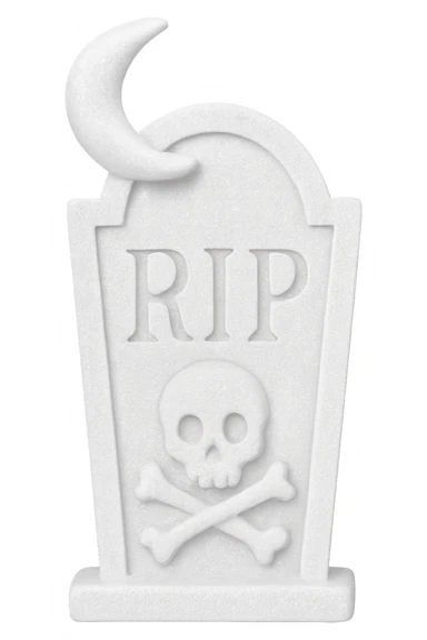 white sparkly goth object, remove background  sticker