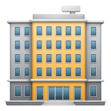 hotel icon in iOS style sticker