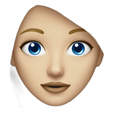 blondie woman face with blue eyes sticker