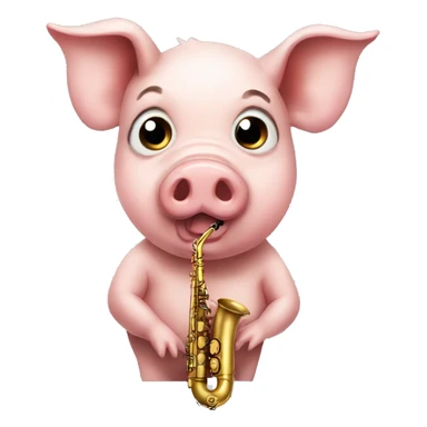 Pig, sax sticker