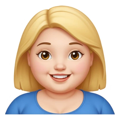 chubby girl posing for a picture sticker