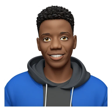 smiling boy in hoodie sticker