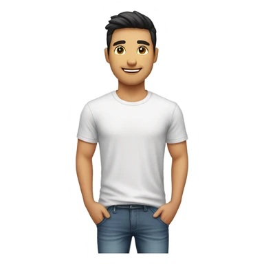 Hombre moreno joven con ropa playera sticker