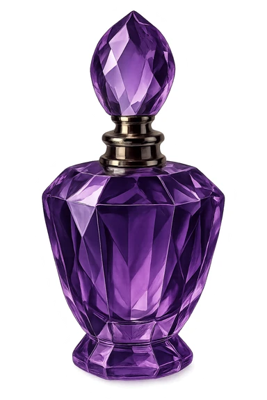 purple crystal perfume bottle sticker