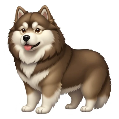Brown Alaskan Malamute dog sticker
