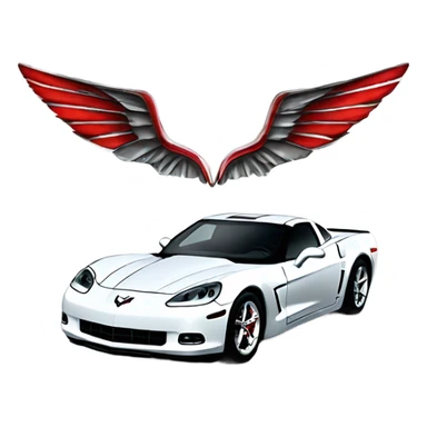C6 Corvette with wings sticker