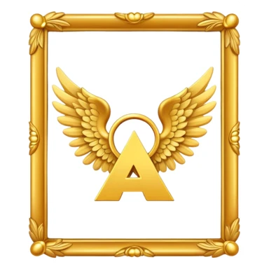 newbie-place-award-number-in-frame-decorated-with-golden-angel--wings sticker