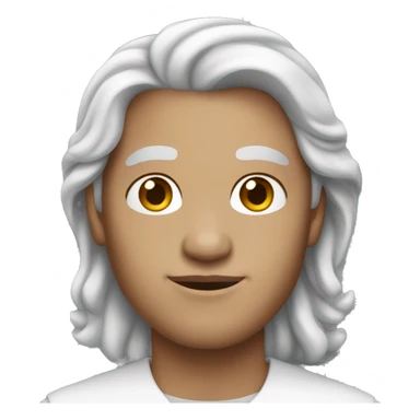 30 years old with slightly white skin and long brown hair sticker