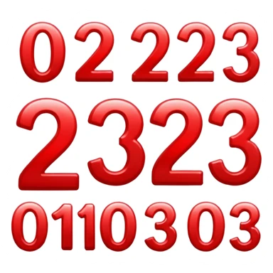 red numbers "2023" sticker