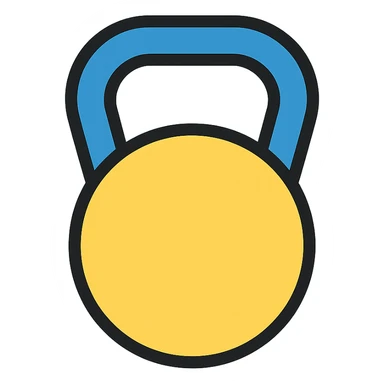 colored kettlebell icon sticker