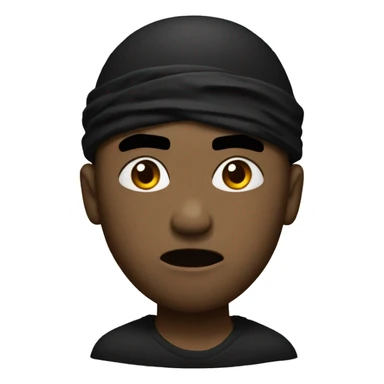 angry man with black bandana wrapped around forehead sticker