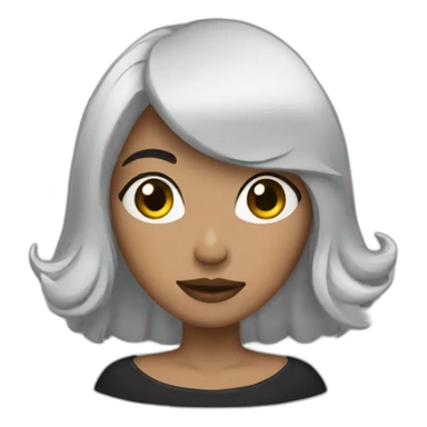 Woman bob dark hair witch sticker