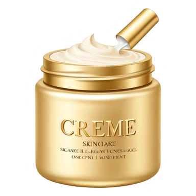crème skincare avec ecriture sticker