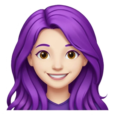 LaurenZside with long purple hair sticker