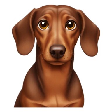 Brown dachshund adult sticker