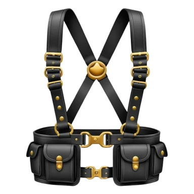 leather chest harness sticker