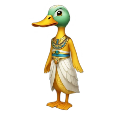 Duck dress like an egyptian sticker