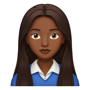 D.Woods of Dainty Kane with long dark brown hair, medium dark skin sticker