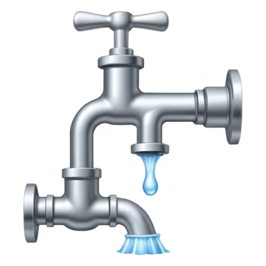 
water pump with a tap, water flows from the tap sticker