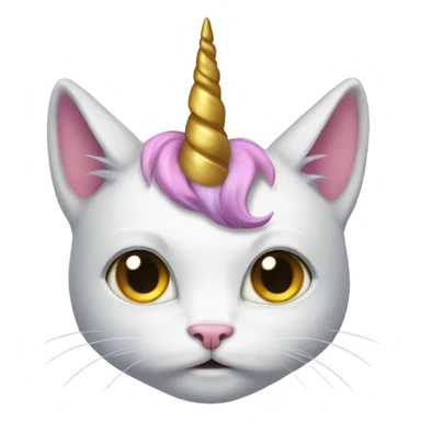 cat with unicorn sticker