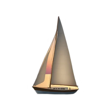 Sail boat at sunset sticker