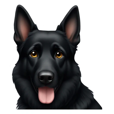 Black German Shepard  sticker