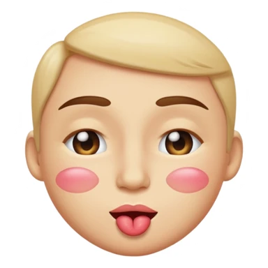 kiss wink emoji with tear  sticker