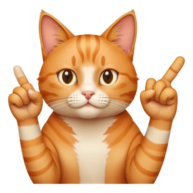 cat holding up middle finger  sticker