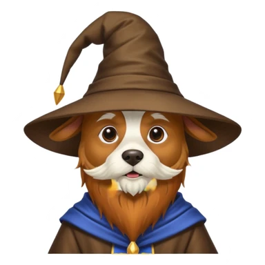 Dog wizard sticker