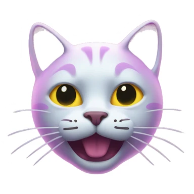 Neon sign of a cat sticker