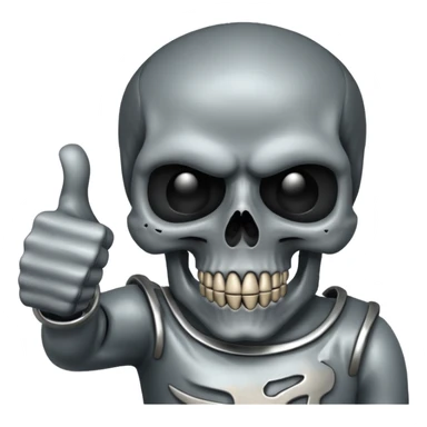 Skull punisher giving thumbs up sticker