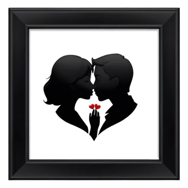 Netflix on a silhouette background of a couple kissing. sticker