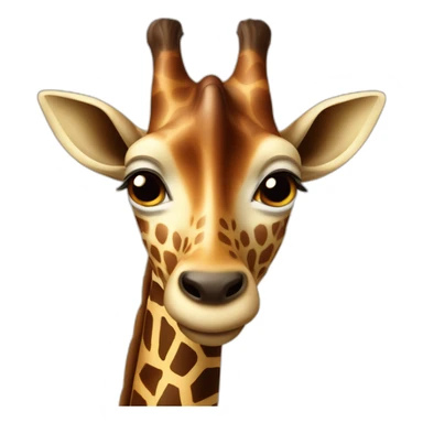 Girafe qui mange du chocolat sticker