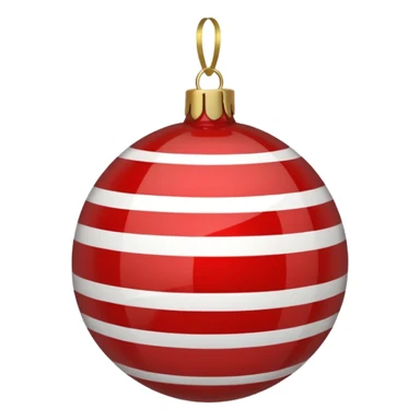 A Red Striped Ornament sticker