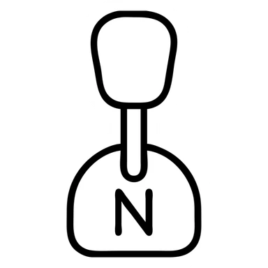 pink gear stick with 3 settings outlined icon sticker