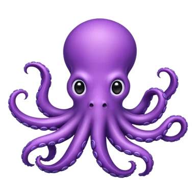 Cute purple octopus sticker