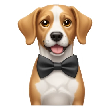 dog with bowtie sticker