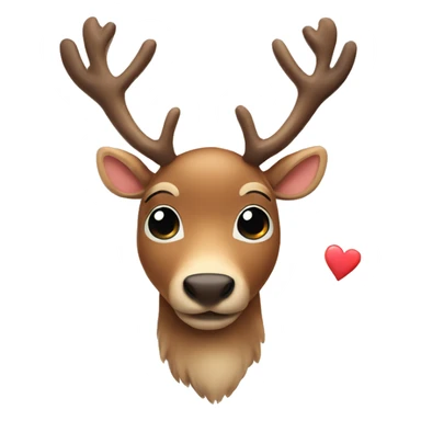 reindeer with love  sticker