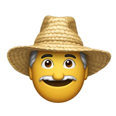 Chapéu de palha de onde pece sticker