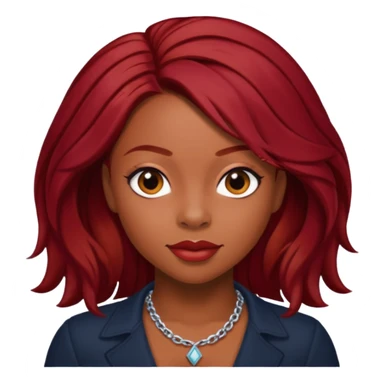 LaTavia Robeson with dark red hair sticker