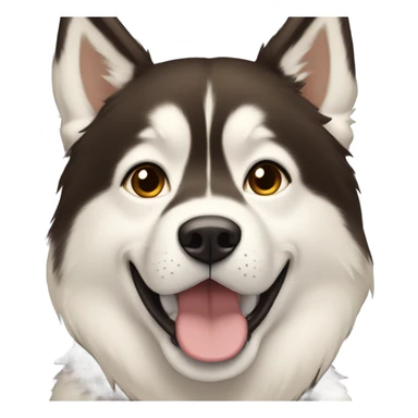 A girl Dark brown  hair next to a light dorée  Husky sticker